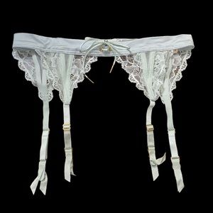 Victoria's Secret Lace Garter Belt (very pale mint green)
